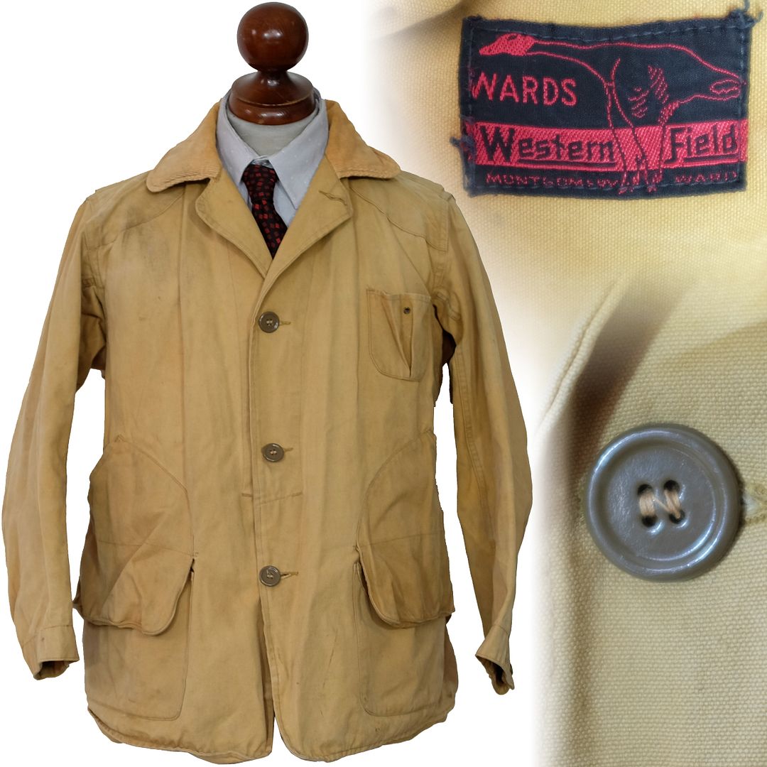 Vintage 50s Western & Field Montgomery Ward Wool Plaid